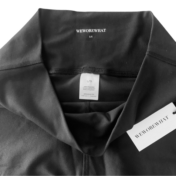 WeWoreWhat Color Block Leggings Black/White Size Large NWT - Picture 9 of 14